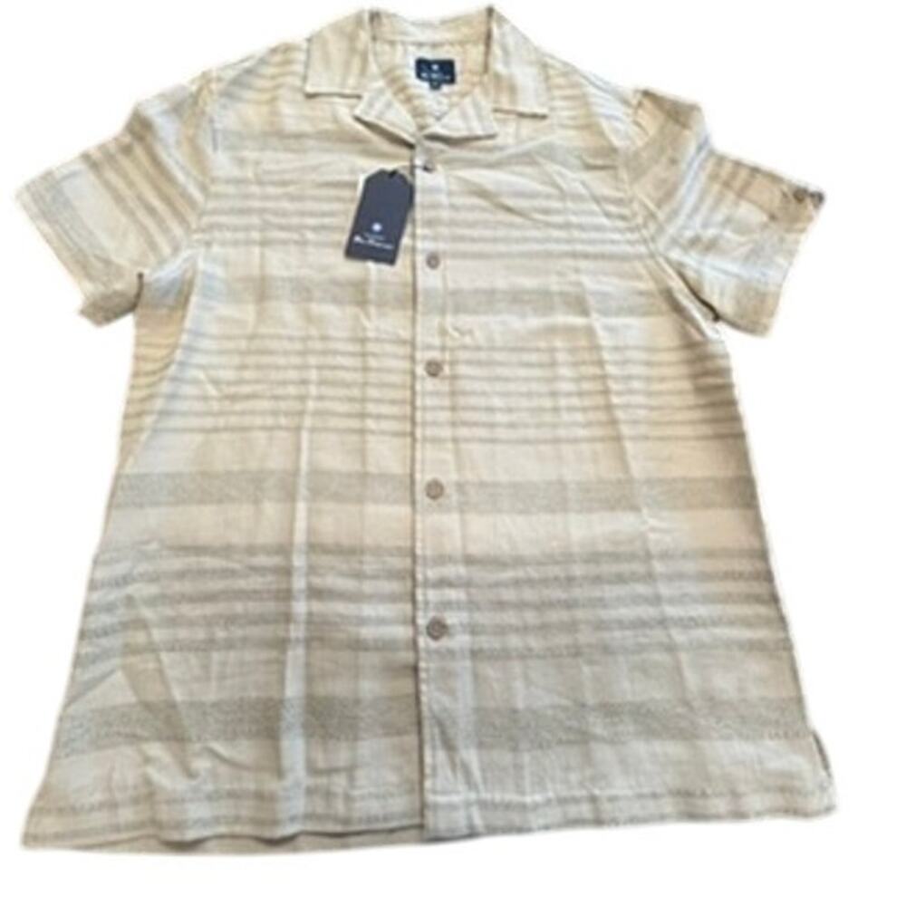 NWT!! "BEN SHERMAN" Men's Button Up SZ M, MS-99.00 Safari Preppy Quiet Luxury‎